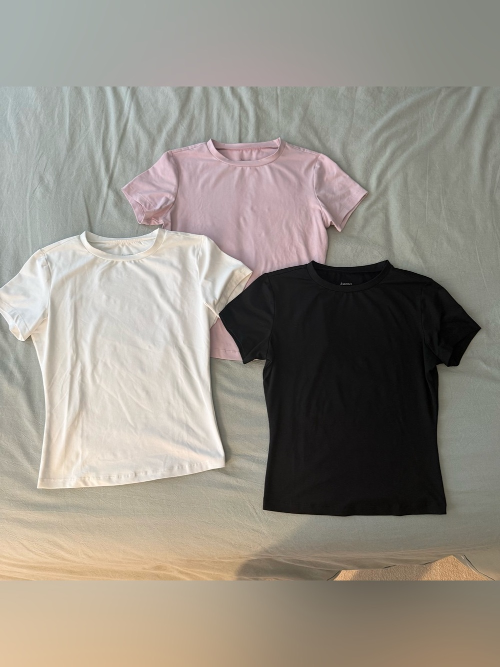 Basic Baby Tee Trio - Pink, White, Black